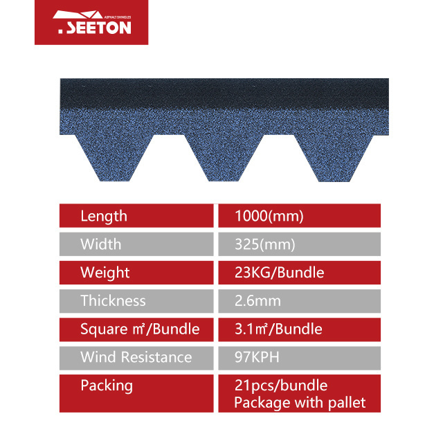 hexagon tile asphalt roofing shingles