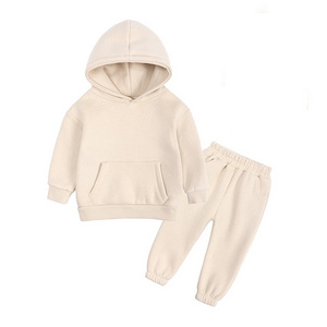 OEM Children Baby Clothes Girls Boys Clothing Sets Kid Tracksuits Sweat suits Sets Hoodies for kids Plain tracksuit for kids