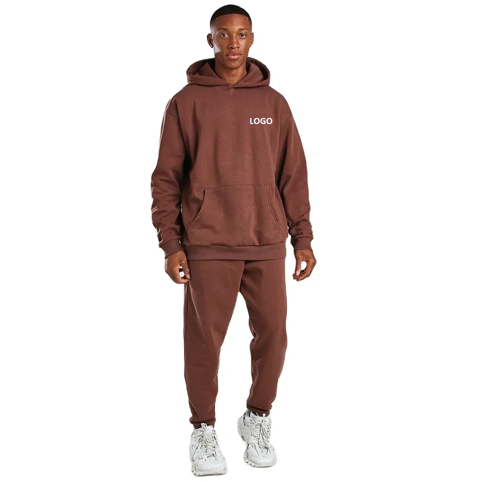 Wholesale OEM Maroon Velvet Custom Logo Running Joggers Casual Outdoor Fashion Tracksuits & Sweat Suits For Men