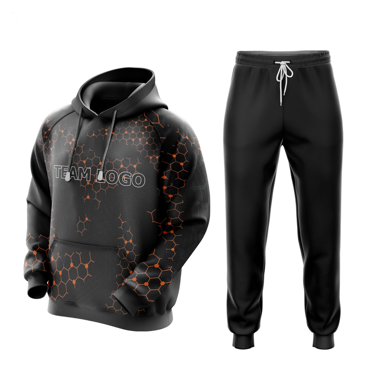 Autumn Men Running Sets New Fitness Clothing Hooded Suit Male 2 Pieces Sweatshirt + Sweatpants Basketball Tracksuits