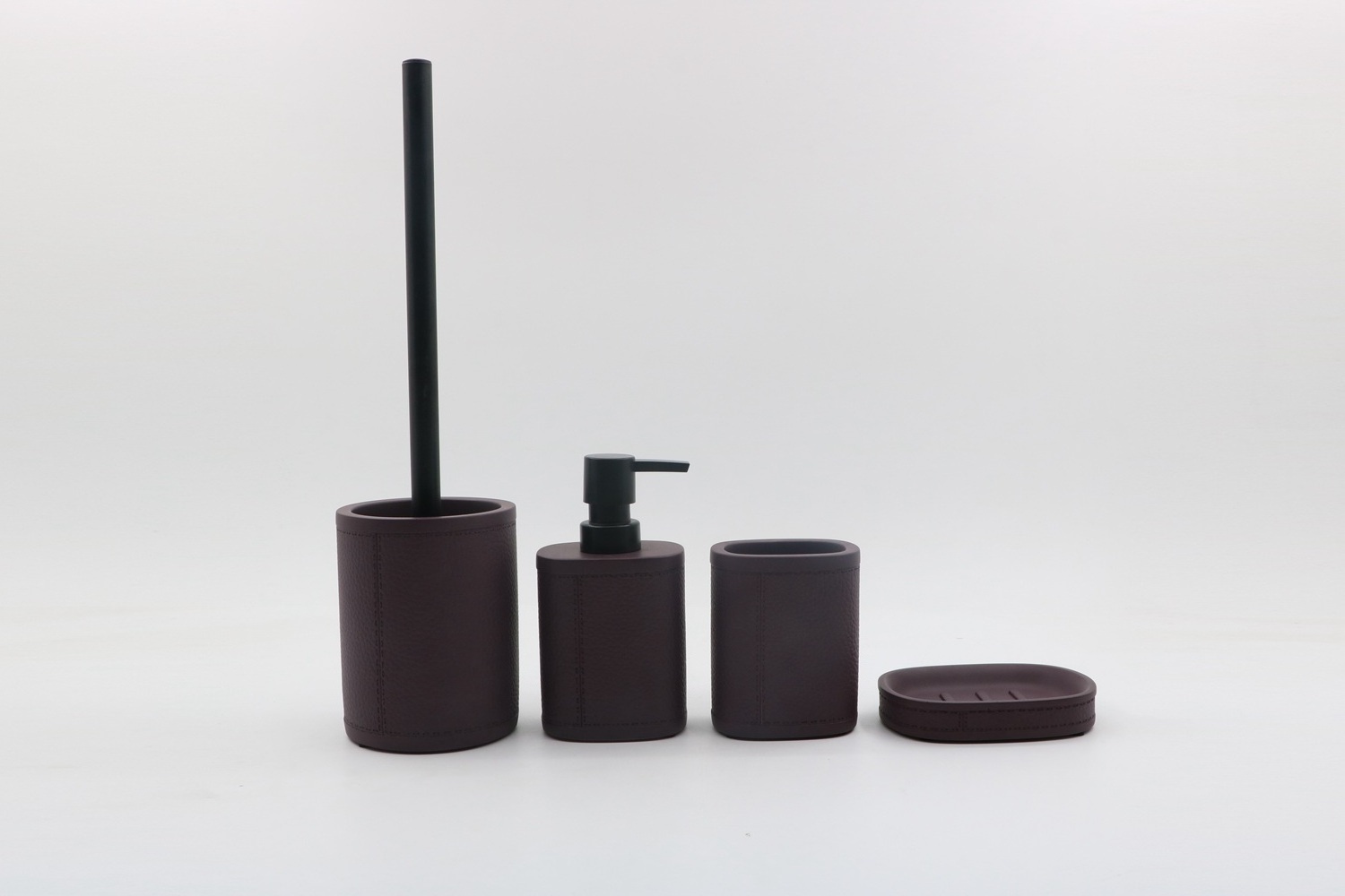 Dark purple Burgundy simple bathroom accessories bathroom set Lotion Dispenser Toilet Brush Holder