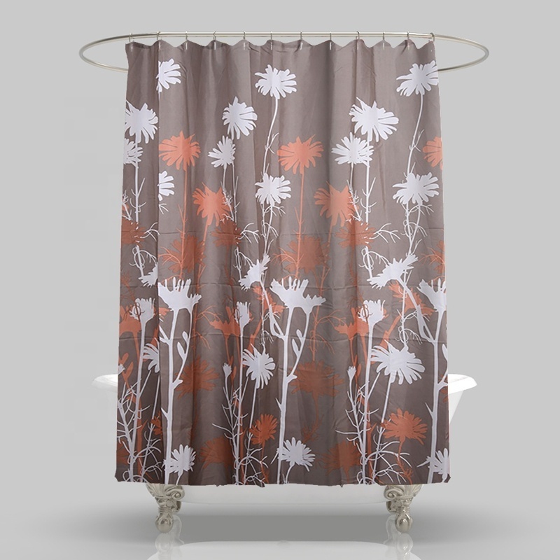 Print Custom Waterproof Polyester Fabric Products Bathroom Decor Shower Curtains