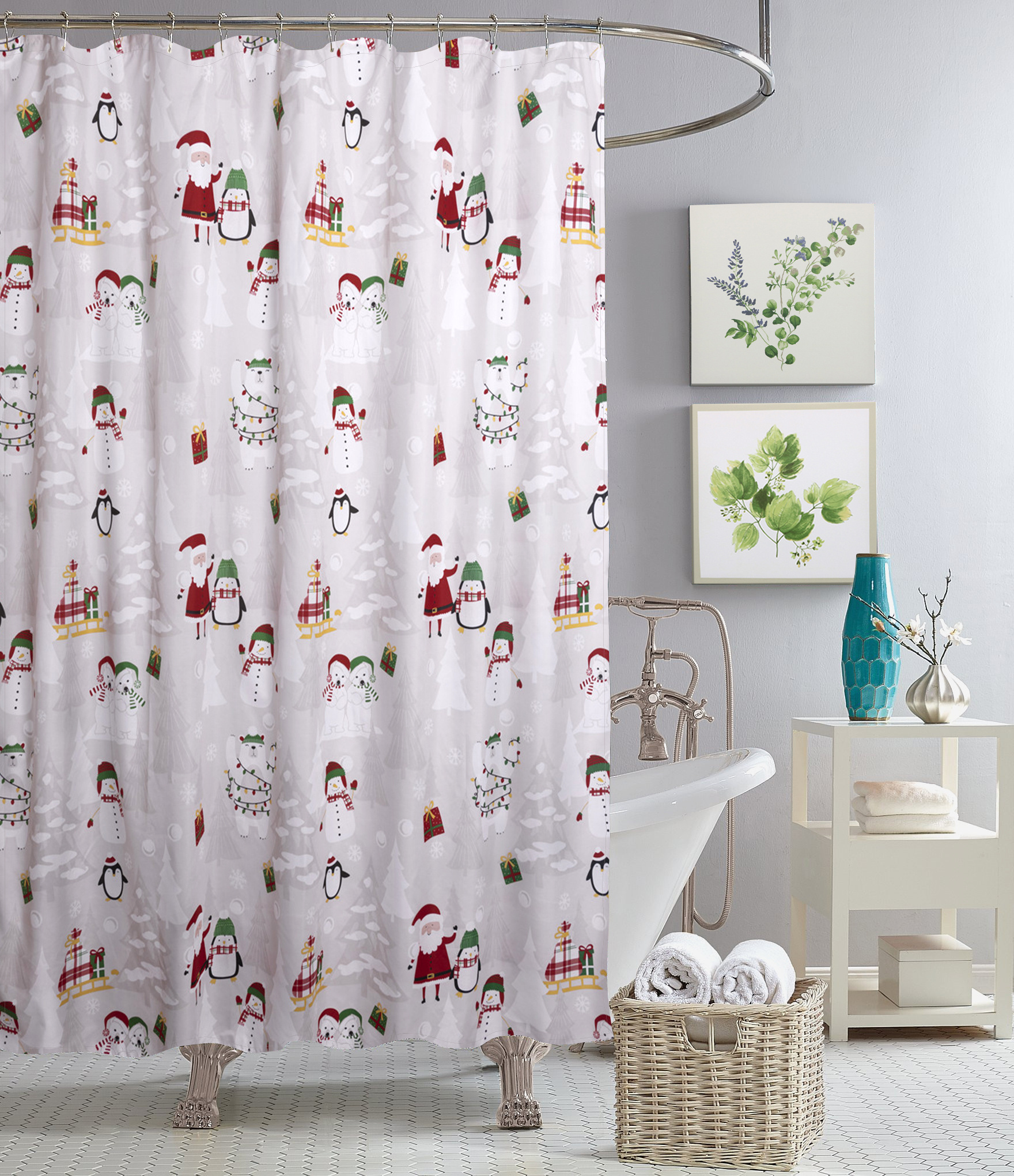 popular design cartoon shower curtain set for bathroom 100% polyester luxury hotel