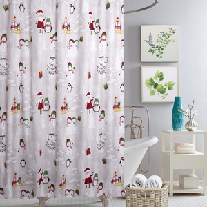 popular design cartoon shower curtain set for bathroom 100% polyester luxury hotel