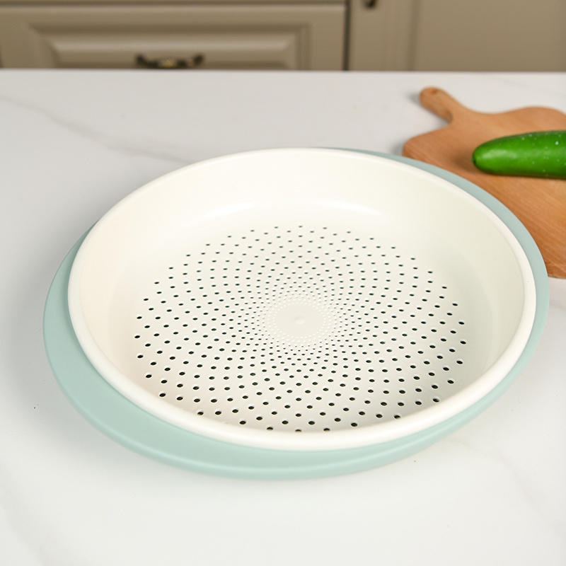 Hot sale dish kitchen drain basket plastic double drain basket