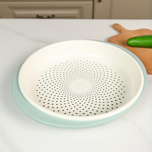 Hot sale dish kitchen drain basket plastic double drain basket