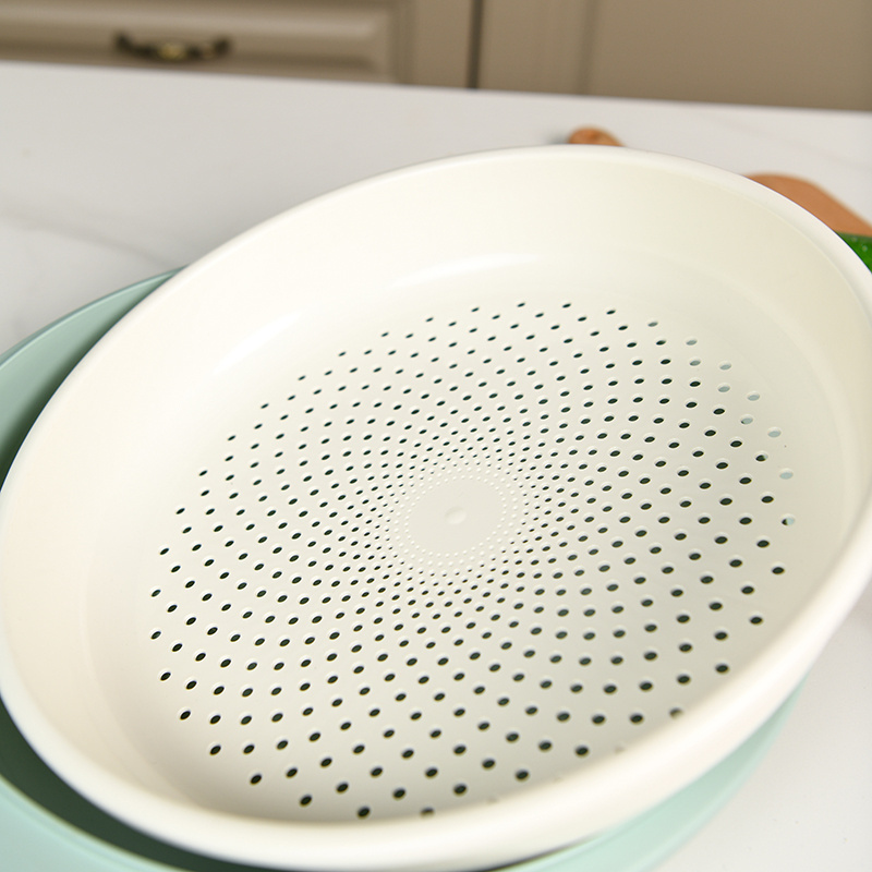 Hot sale dish kitchen drain basket plastic double drain basket