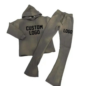 New Design Track Sweat Suit Two 2 Piece Jogger Set For Men Flare Sweat Pants Men With Hoodies Tracksuits