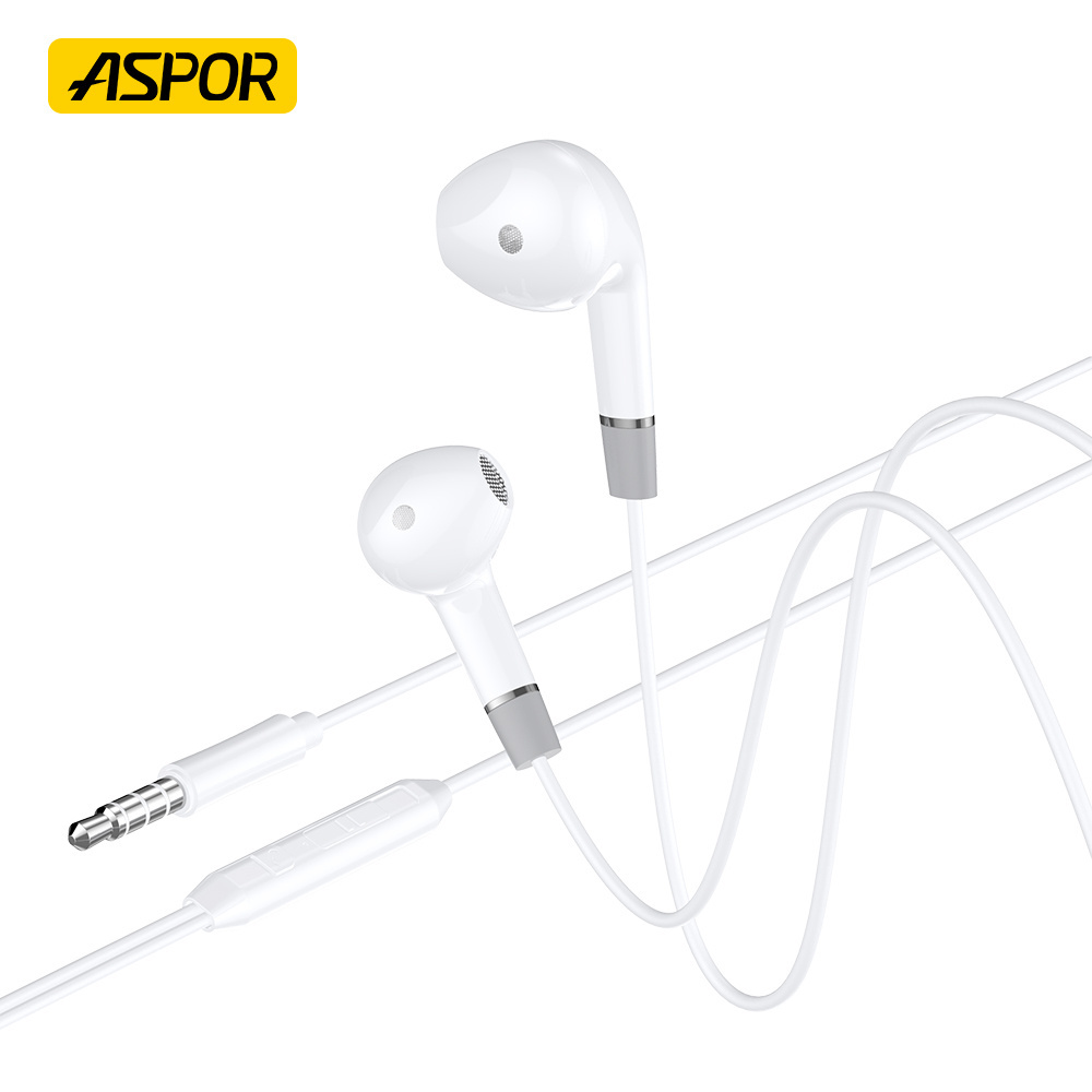 Aspor A218 Earphones Wired 3.5mm With Mic In-ear Stereo Headphone For Iphone 4/5/6 Android phone accessories