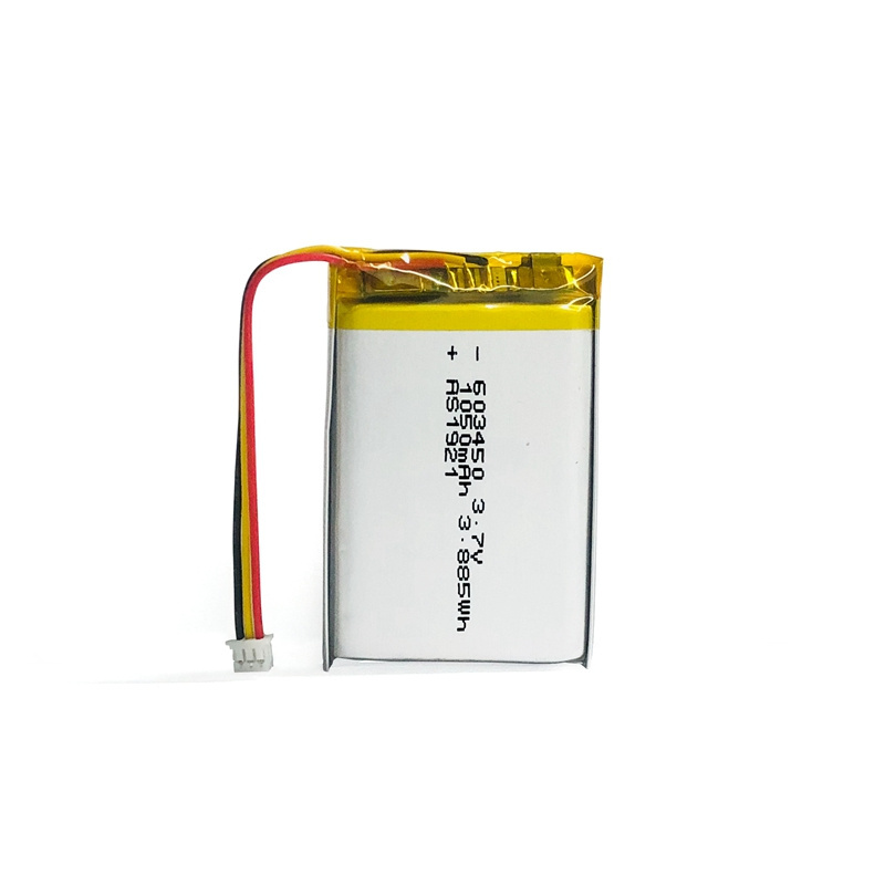 Factory sell smallest 3.7v lithium ion polymer rechargeable battery 1000mah 1050mah 3885wh