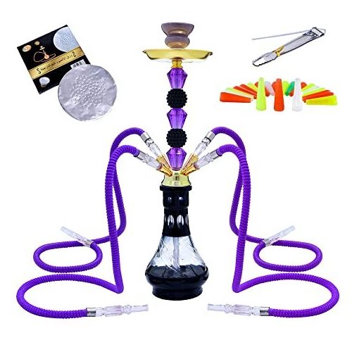 Hookah Set with 2 Hose with everything 21.65inch