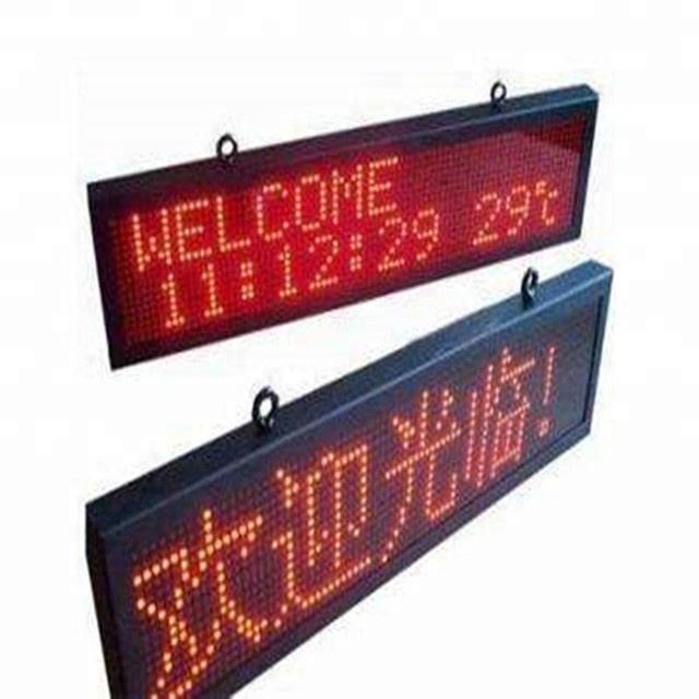 P10 outdoor advertising led display screen sign board one color moving electronic digital panel module cabinet message billboard