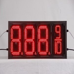 Wall clock time and temperature sign outdoor led digital clock display