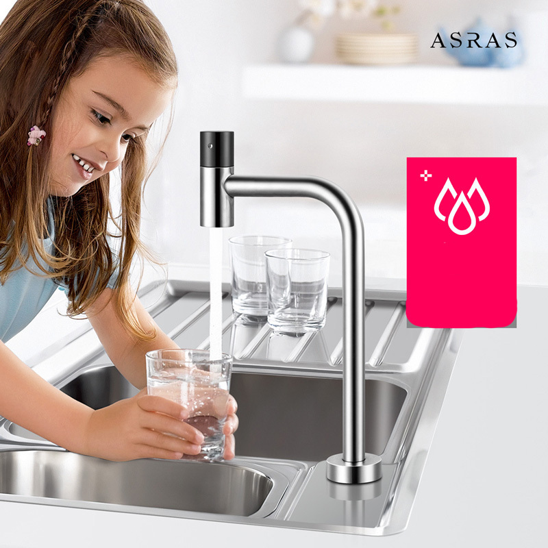 Asras Single Handle Purify / Tap Water Handmade Faucet 304 Stainless Steel Kitchen Graphic Design Modern AS-703