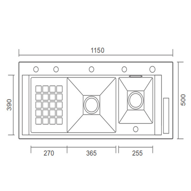 Asras New Techology Model 11550NJH ss304 Nano Black Double Basin Hydro Purification Kitchen Handmade Sink