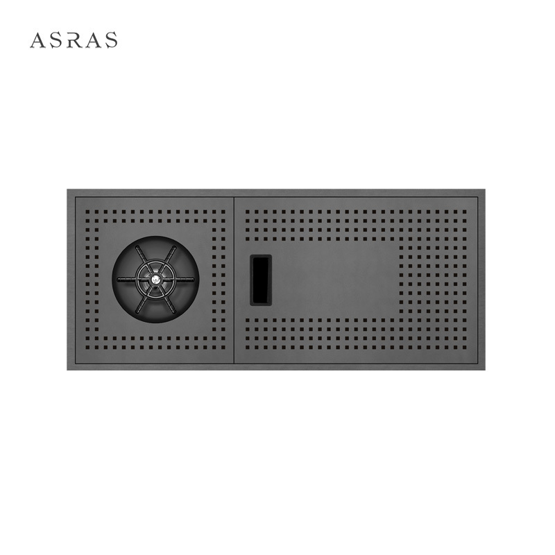 Asras SUS304 handmade black nano cup washer small kitchen sink durable kitchen faucet manufacturer-6026NX-1