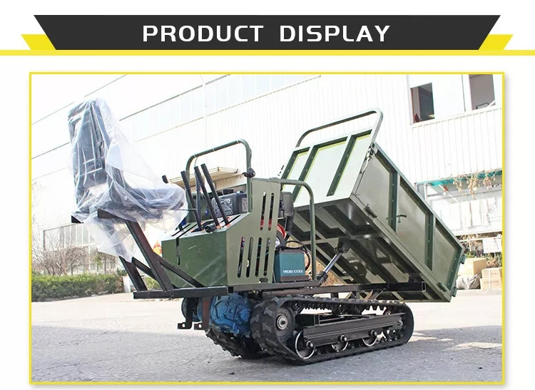 Mini Crawler Transporter Rubber Track Dumper 500kg Crawler Cargo Dump Truck