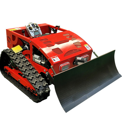 Landscaping Garden Machinery Remote Control Mowers Crawler Robot Lawn Mower with Snow Shovel