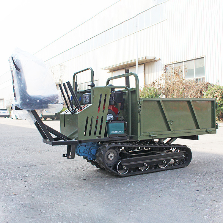 Mini Crawler Transporter Rubber Track Dumper 500kg Crawler Cargo Dump Truck