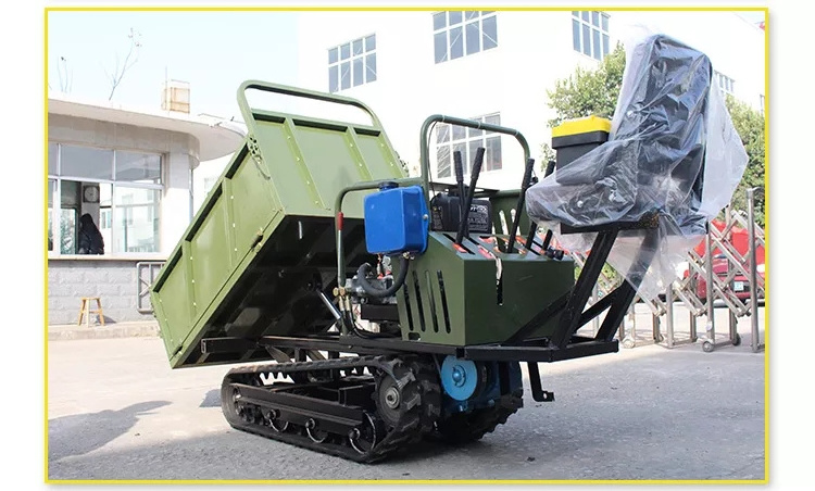 Mini Crawler Transporter Rubber Track Dumper 500kg Crawler Cargo Dump Truck