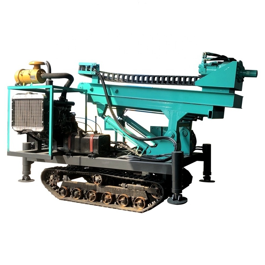 water well drilling machine portable 35hp diesel well drilling rig 150m crawler drilling rig for sale