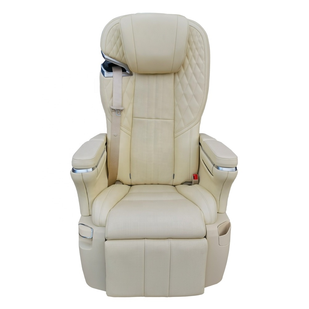 Electric Headrest Lift Vip Luxury Electric extended  Leg Rest Luxury LM Leather Seats For Tuning MPV Limousine Van Minibus