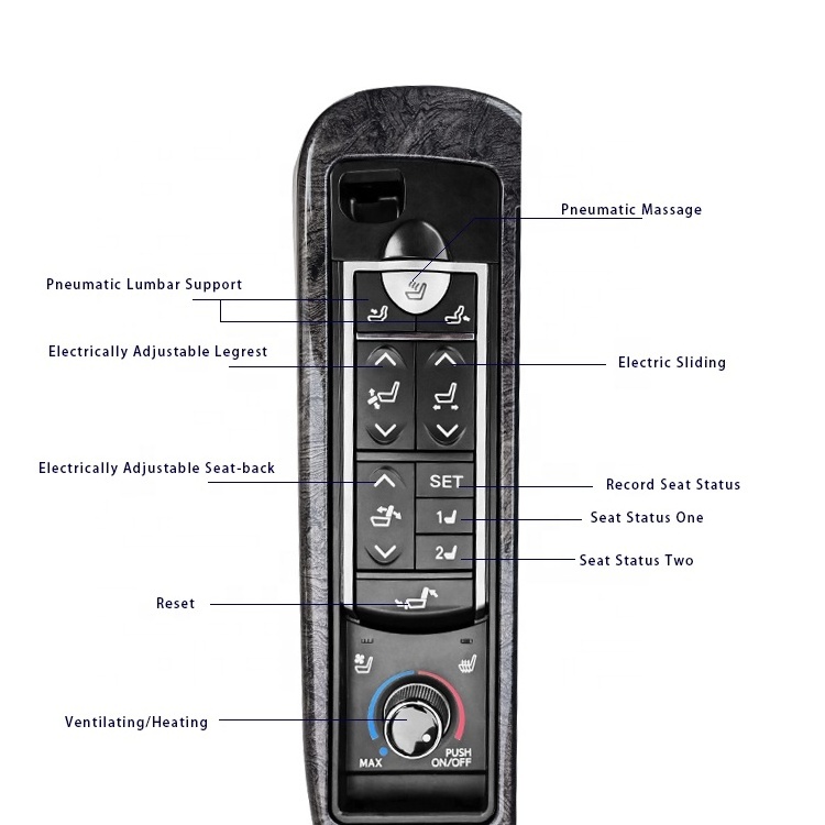 luxury rotating VIP electric car van seat with heating massage for conversion MPV  alphard vellfire hiace coaster sienna