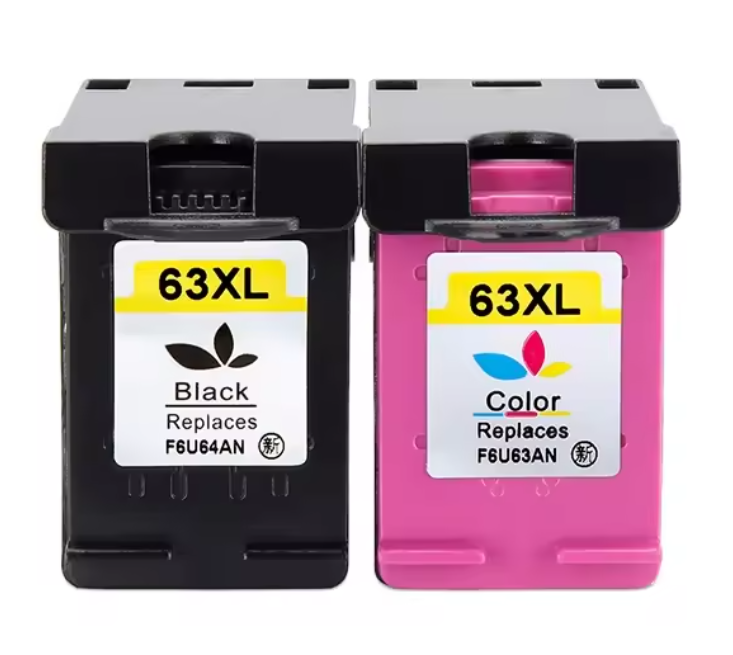 Asseel Wholesale 63XL Remanufactured Compatible Deskjet 1110 2130 3630 3830 Office Handheld color Inkjet For HP Ink Cartridge