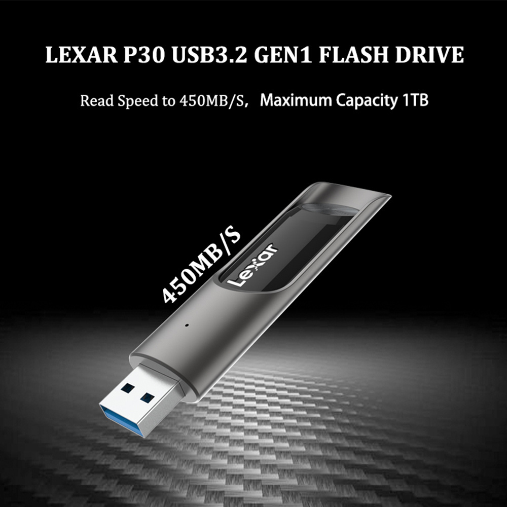 Lexar Original JumpDrive P30 Metal High Speed USB 3.2 Gen 1 Max 450MB/s USB Flash Drive 128GB 256GB 512GB 1TB Memory USB Stick