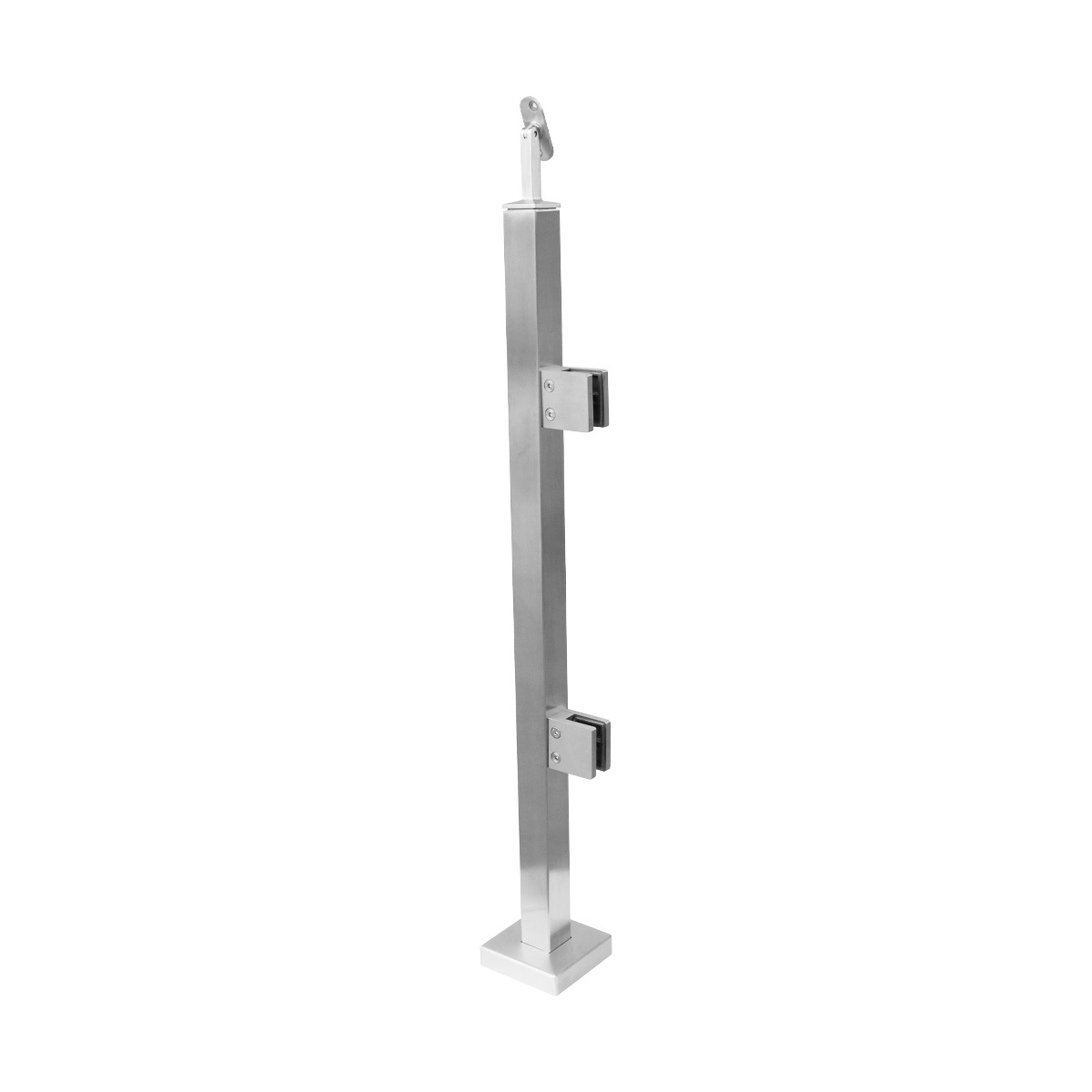 Modern Design Plexiglass Staircase Stainless Steel Post with Clamp and Bracket