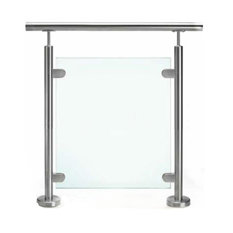 Modern Design Plexiglass Staircase Stainless Steel Post with Clamp and Bracket