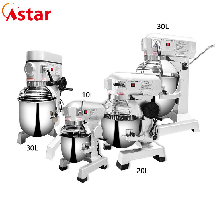 30L Gear Commercial planetary stand cake dough mixer machines food mixers with safety cover