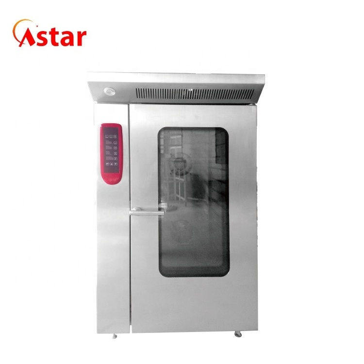 Restaurant Application Steamer Function Gas Powered 12 Trays Hot Air Convection Oven with Trolley