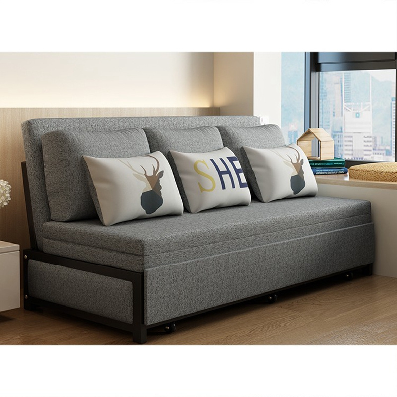 Minimalist Style living room furniture sofa cum bed,Hot selling fabric folding single sofa bed