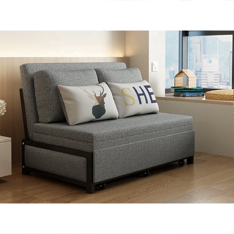 Minimalist Style living room furniture sofa cum bed,Hot selling fabric folding single sofa bed