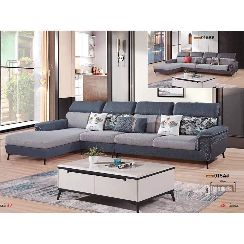 Furniture living room sofa set luxury black and white sectional modern home fabric for upholstery suede italian chesterfield