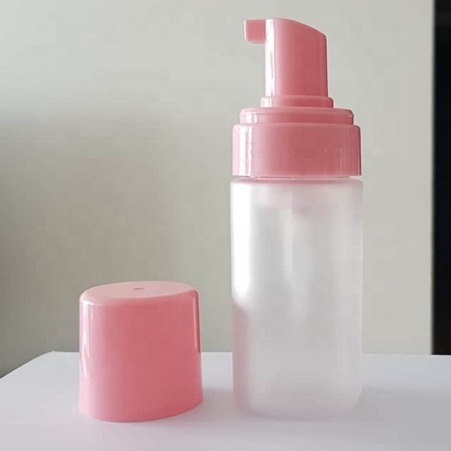 120ML Cleanser Mousse Bottle Bath Wash Eyelash Foaming Pink Frosted Foam Pump Lash Shampoo Bottle with box