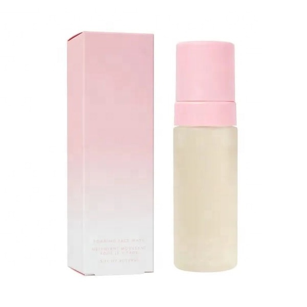 120ML Cleanser Mousse Bottle Bath Wash Eyelash Foaming Pink Frosted Foam Pump Lash Shampoo Bottle with box