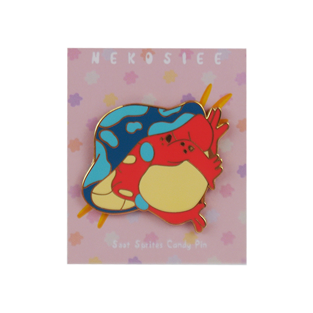 Cheap umbrella cartoon mushroom enamel pins oem