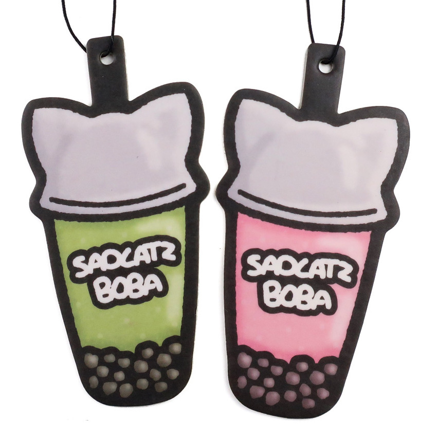 Customized promotional eco-friendly perfume car hanging car air fresheners paper for home air conditioning