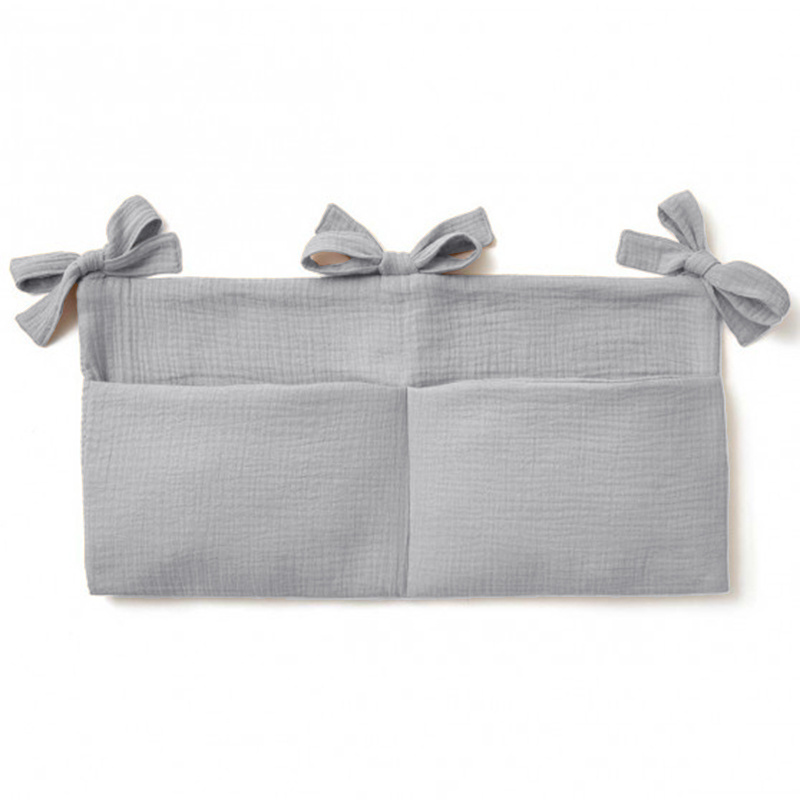 Organic Cotton Muslin Baby Bed Bag Toy Organizer Bag