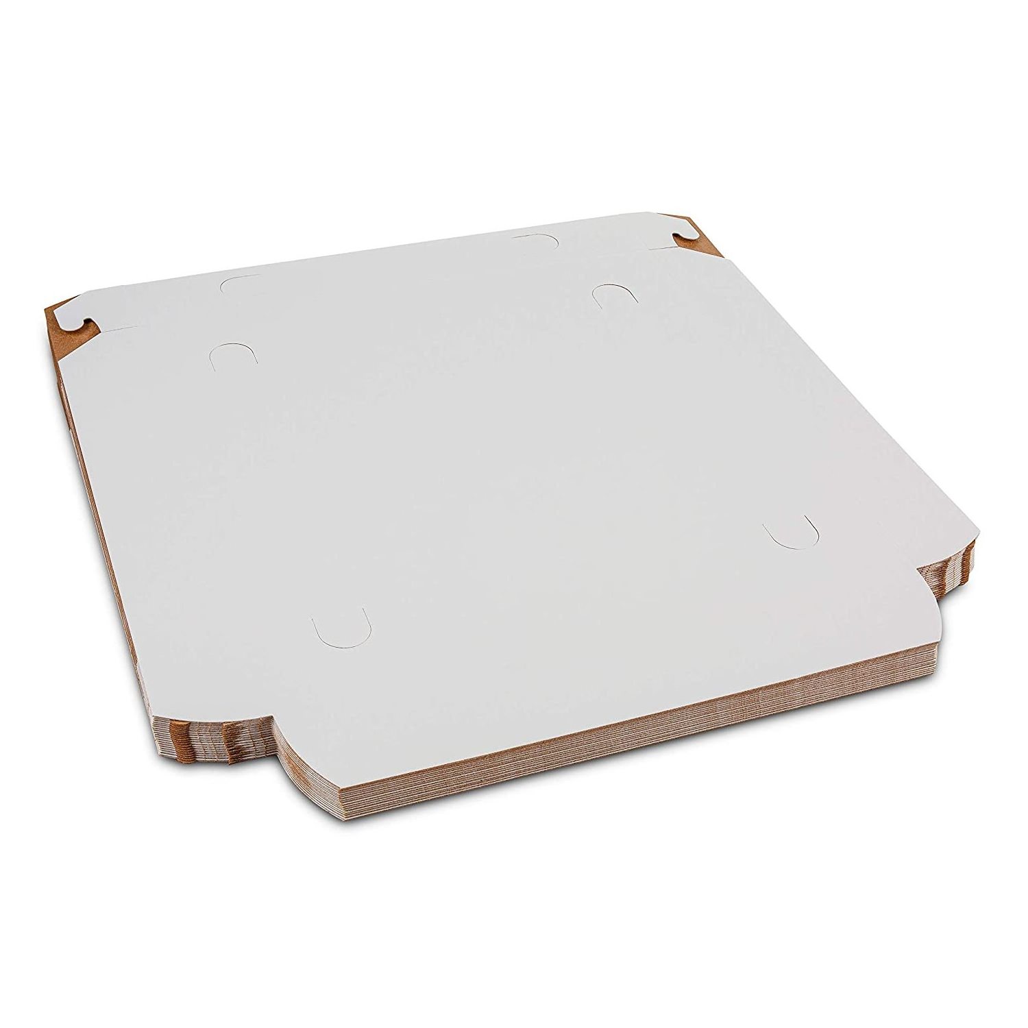 Best selling Customized with logo 9 10 12 15 16 inches Automatic clay coated thin white lock angle takeout small pizza box