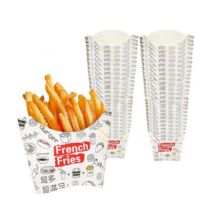 Custom French Fry Containers Box Cups Disposable Paperboard French Fries Holders Kid's Snack Container for Party