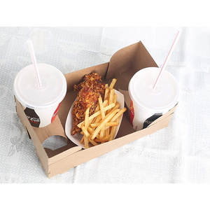 Custom wholesale food beverage cardboard trays for Popcorn Chips Fried food Movies performances sports games parties