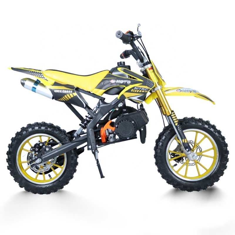 Prompt Delivery 49cc 50cc mini dirt bike for kid 2stroke single exhaust motocross mini kids dirt bike 49cc off-road motorcycles