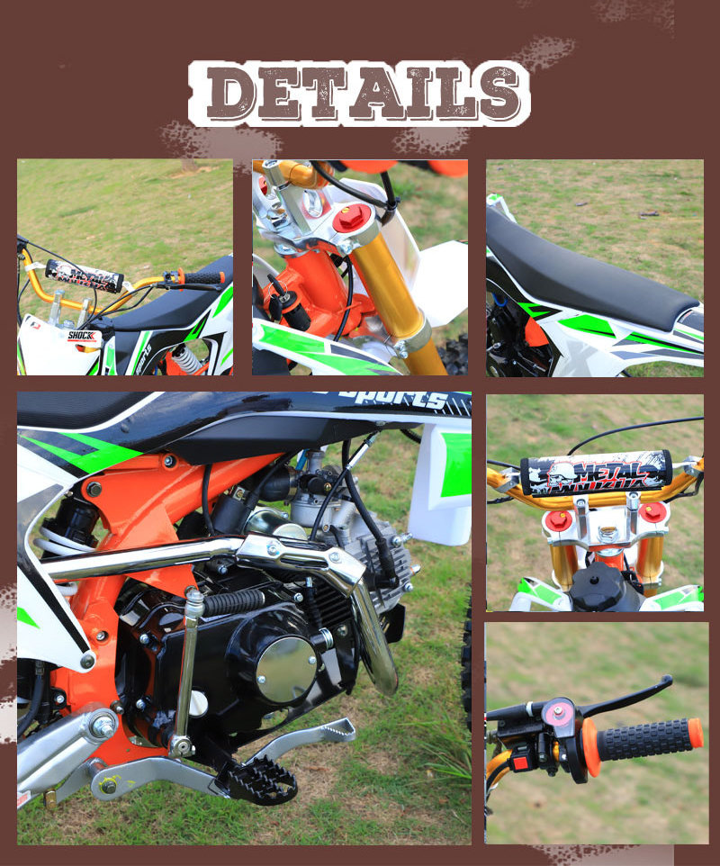 Good Quality retail Off Road Motorcycle 125CC 4 Stroke Dirt Bike gas powered dirt bike for Adults