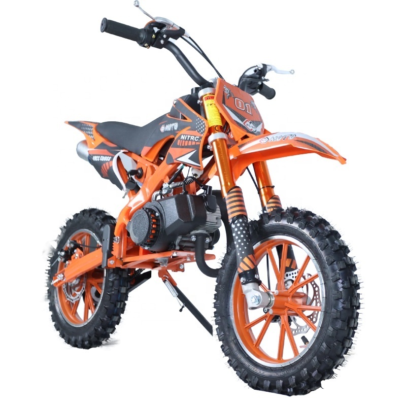 Prompt Delivery gasoline 49cc dirt bike pocket motocross hand pull 2 stroke mini dirt bike 49cc off-road motorcycles petrol