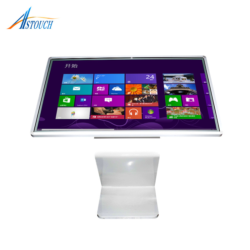 Shopping Mall 43 Inch Pcap Touch Screen Computer Kiosk Support Wifi And Touch Floor Standing Touch Podium