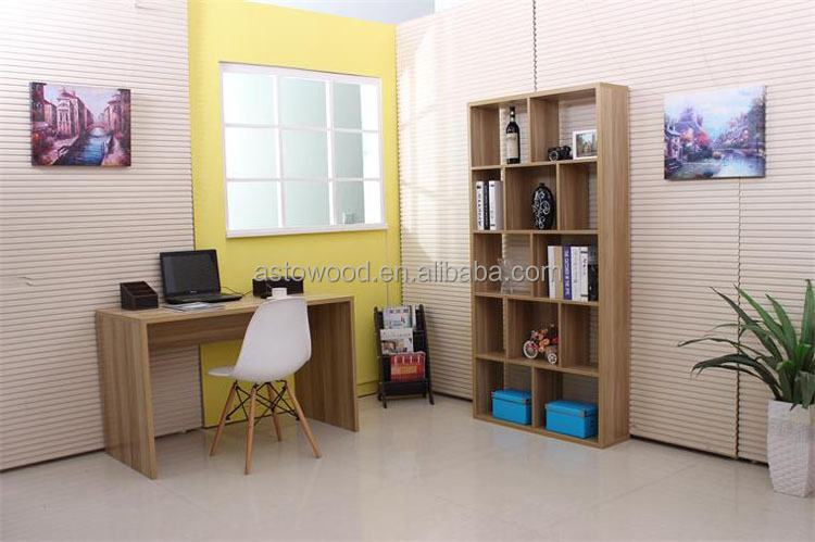 New Design cheap factory price wooden tall bookshlef storage with 12 cubes