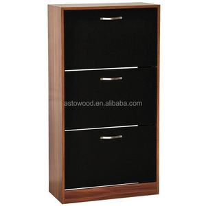 wooden melamine PB Shoe cabinet rack for 16 pair shoes hallway furniture cheap factory price